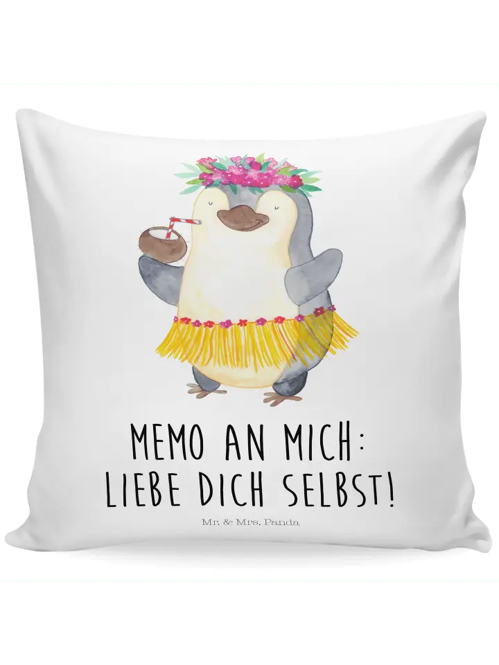 

Подушка Mr & Mrs Panda 40x40 Pinguin Kokosnuss, белый