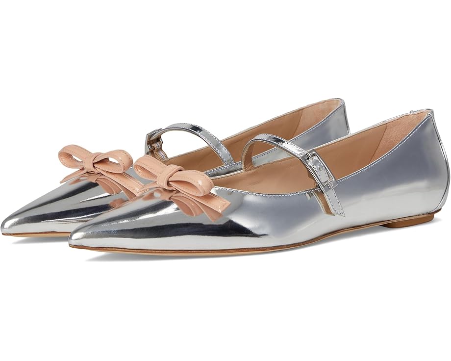 Балетки Stuart Weitzman Stuart Felicity Mary Jane, цвет Silver/Poudre
