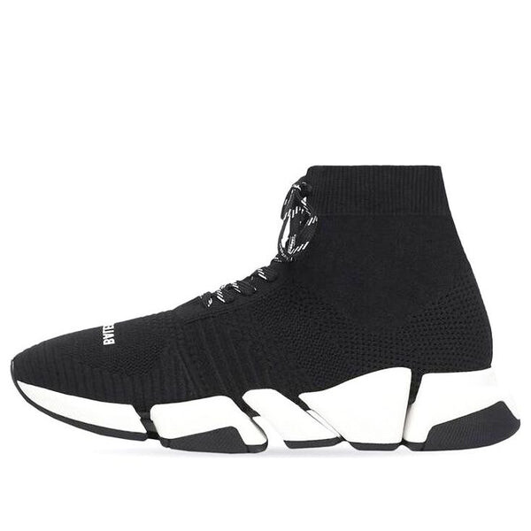 

Кроссовки speed 2.0 lace-up sneaker 'black white' Balenciaga, черный