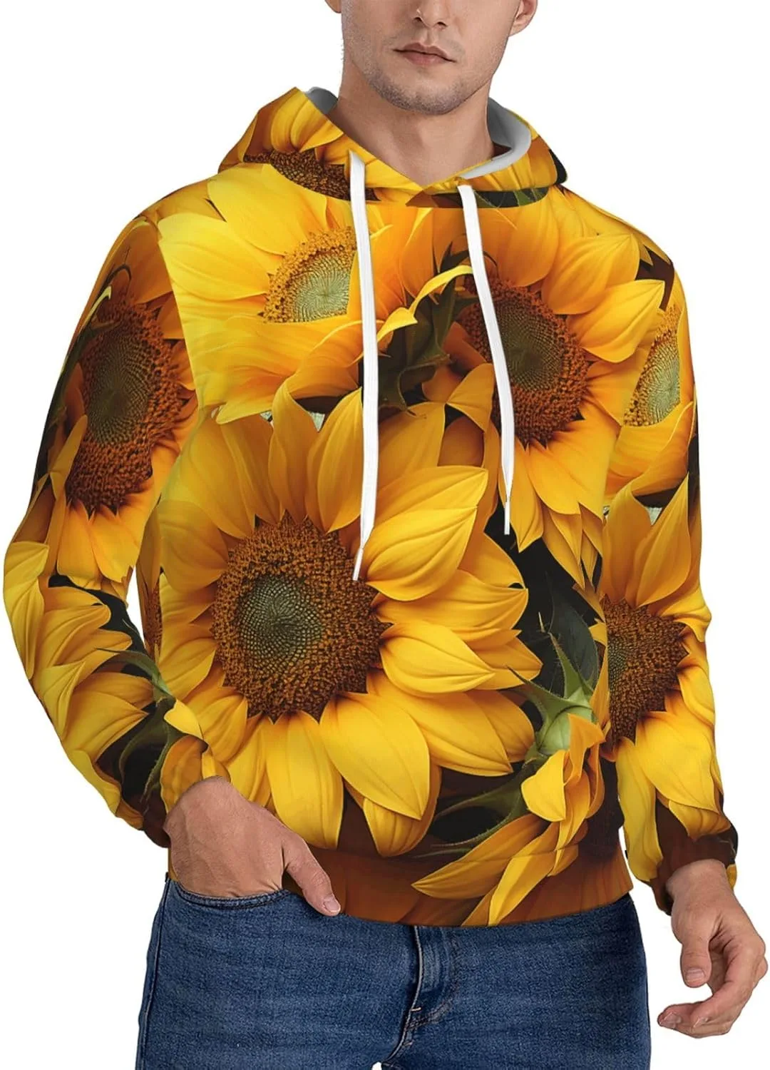 

Мужская толстовка с капюшоном Sunflowers, мягкая, ветрозащитная, с карманом SDTYKHJ