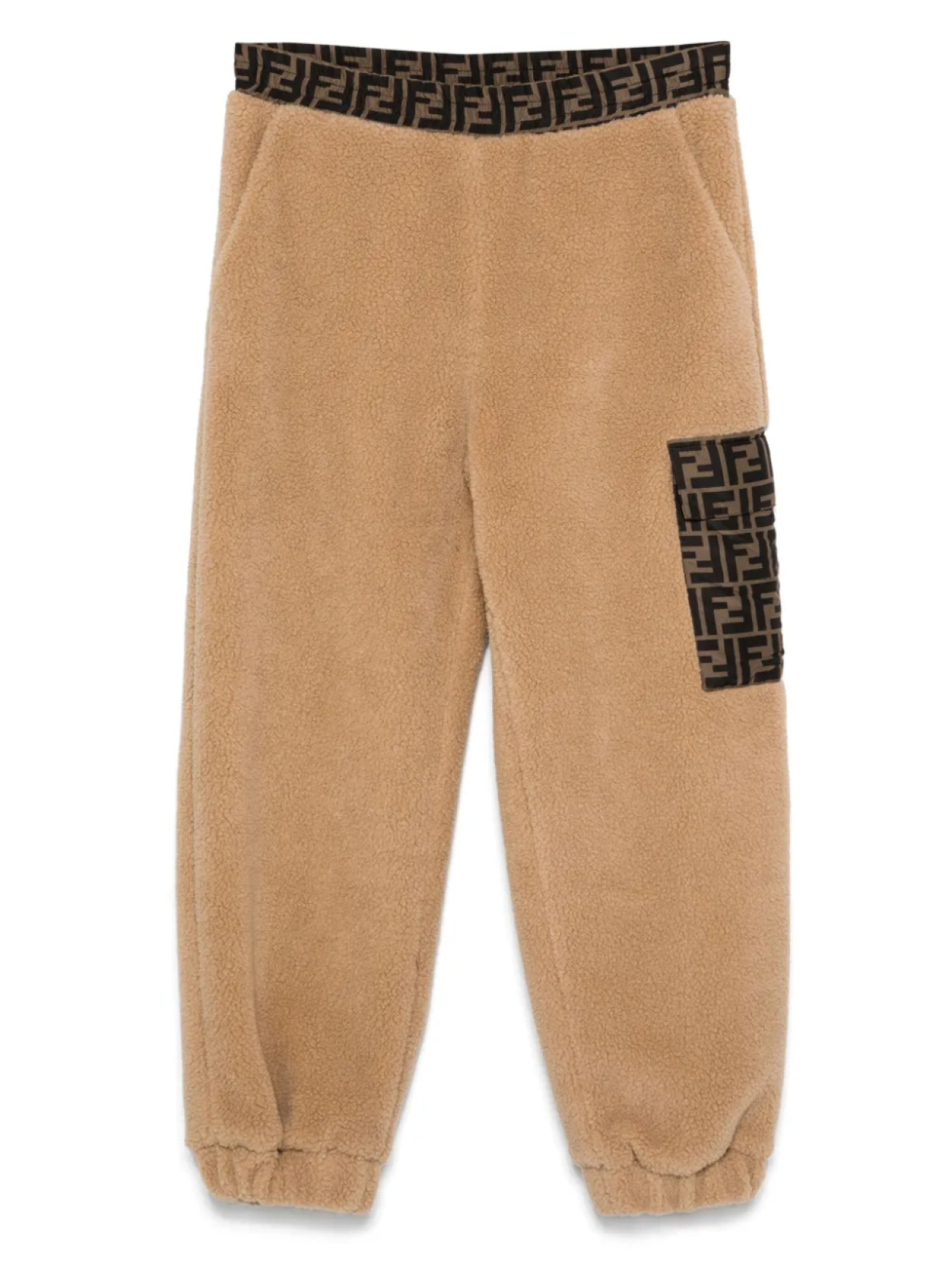 

Fendi Kids флисовые брюки, коричневый