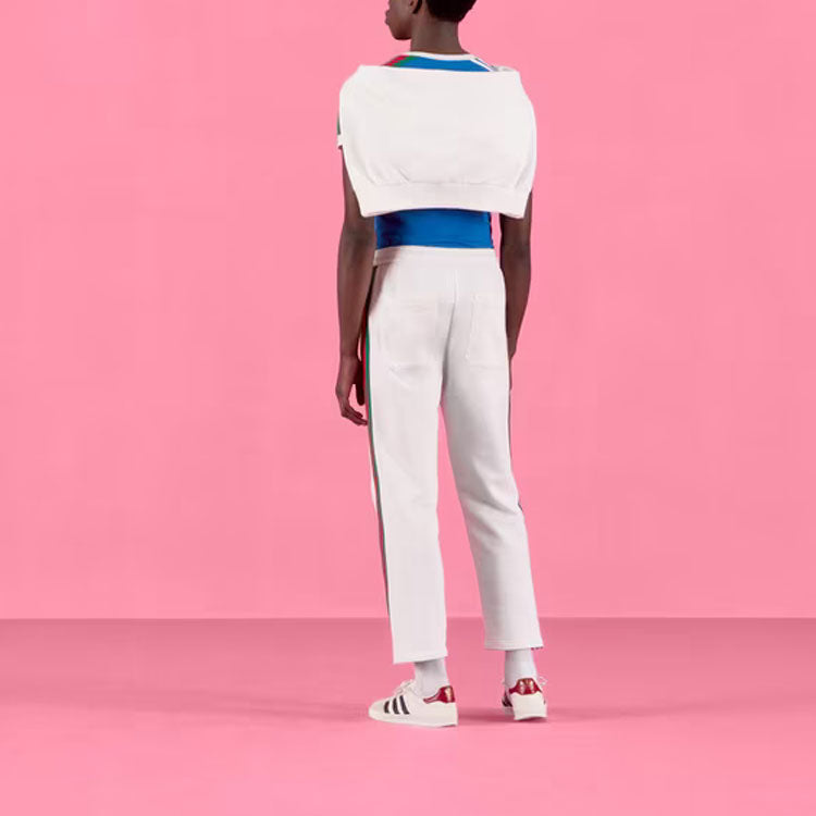Футболка Gucci x adidas Trefoil Print T-Shirt 'Blue', синий — фото 3
