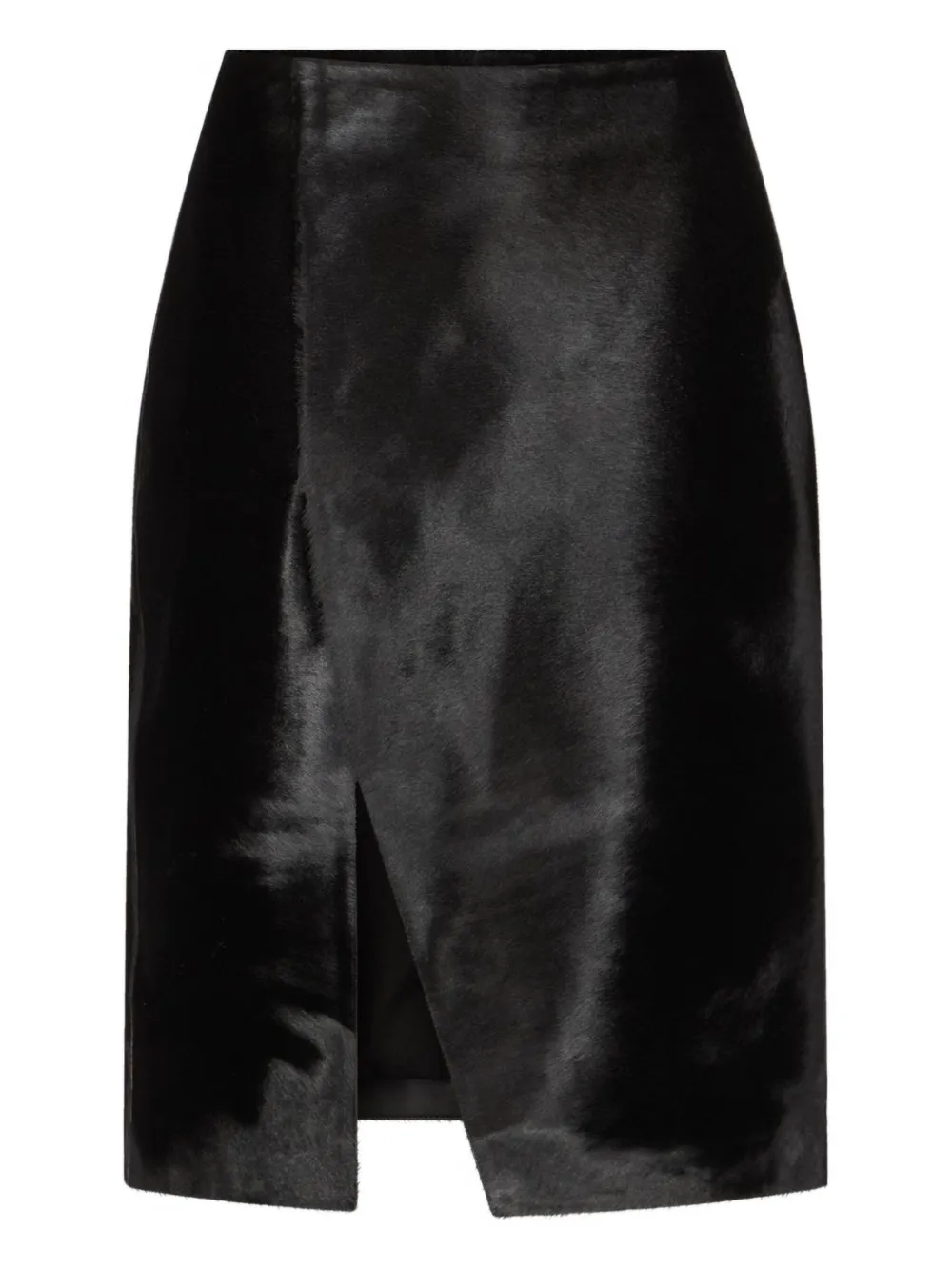 

Кожаная юбка миди MYRA асимметричного кроя LouLou de Saison, черный