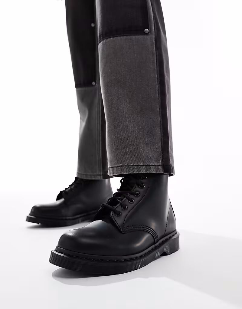 

Ботинки Dr Martens Unisex 1460 mono с 8 люверсами, гладкие, черного цвета