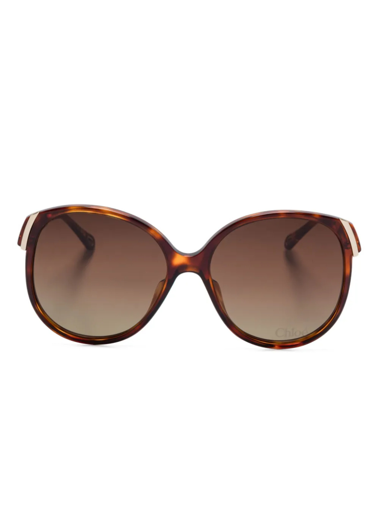 

Chloé Eyewear солнцезащитные очки в оправе 'бабочка', коричневый