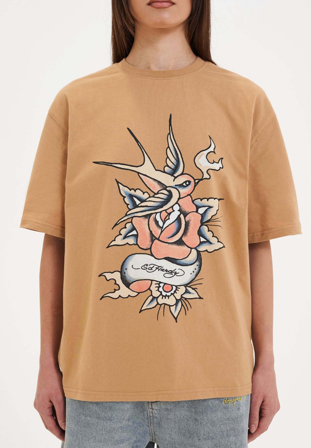 

Футболка с принтом HUMMER BIRD Ed Hardy, коричневый