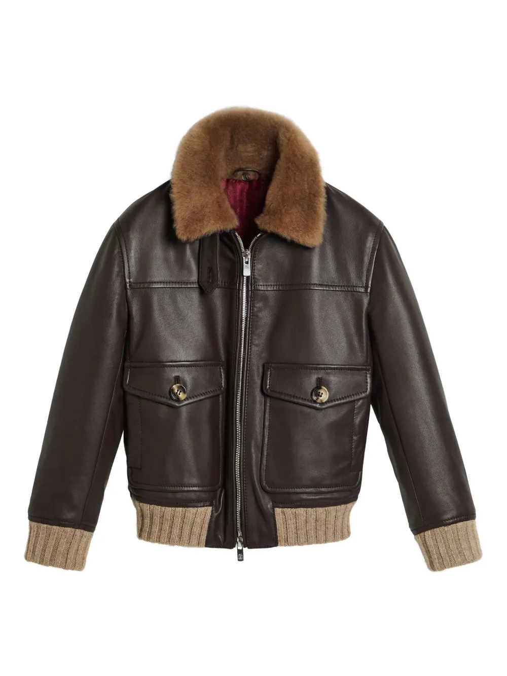 

Куртка-бомбер Brunello Cucinelli Kids, коричневый
