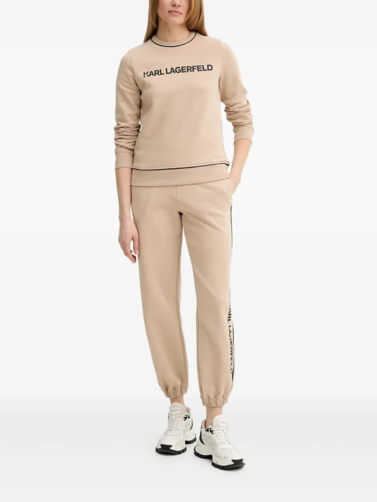 

Толстовка с круглым вырезом и принтом логотипа Карла Лагерфельда Karl Lagerfeld, нейтральный