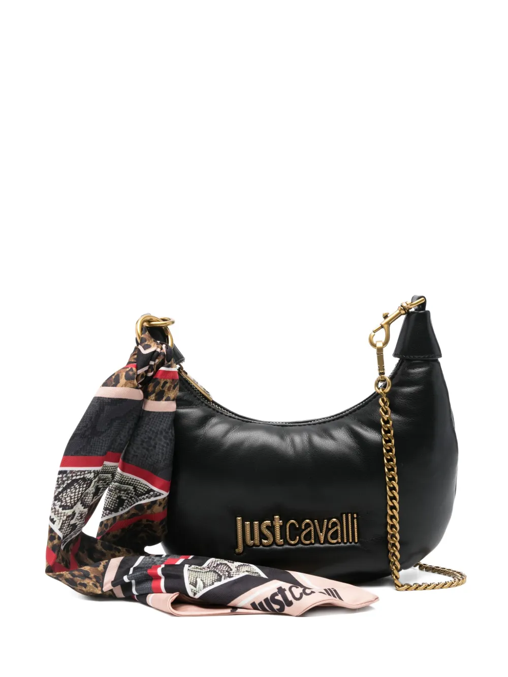 

Сумка на плечо с цепочкой и логотипной пластиной Just Cavalli, черный