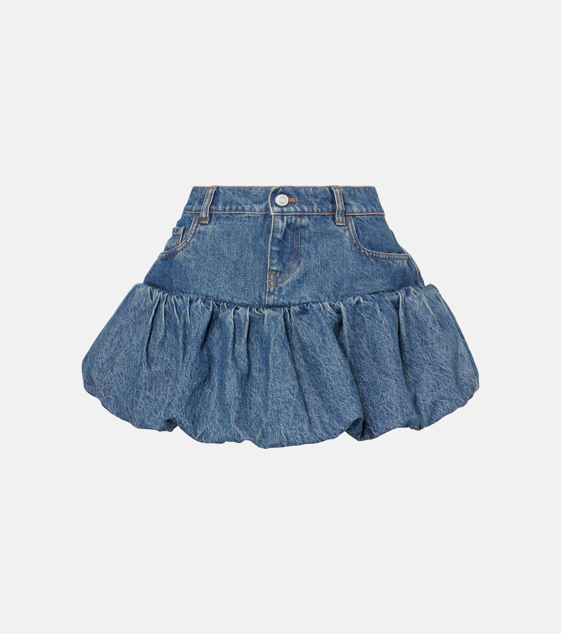 

Мини-юбка из джинсовой ткани Balloon Coperni, Blue Vintage