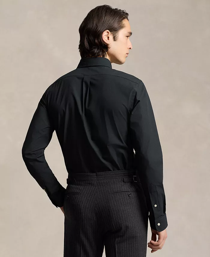 Мужская классическая рубашка из стретч-поплина Polo Ralph Lauren, черный — фото 4