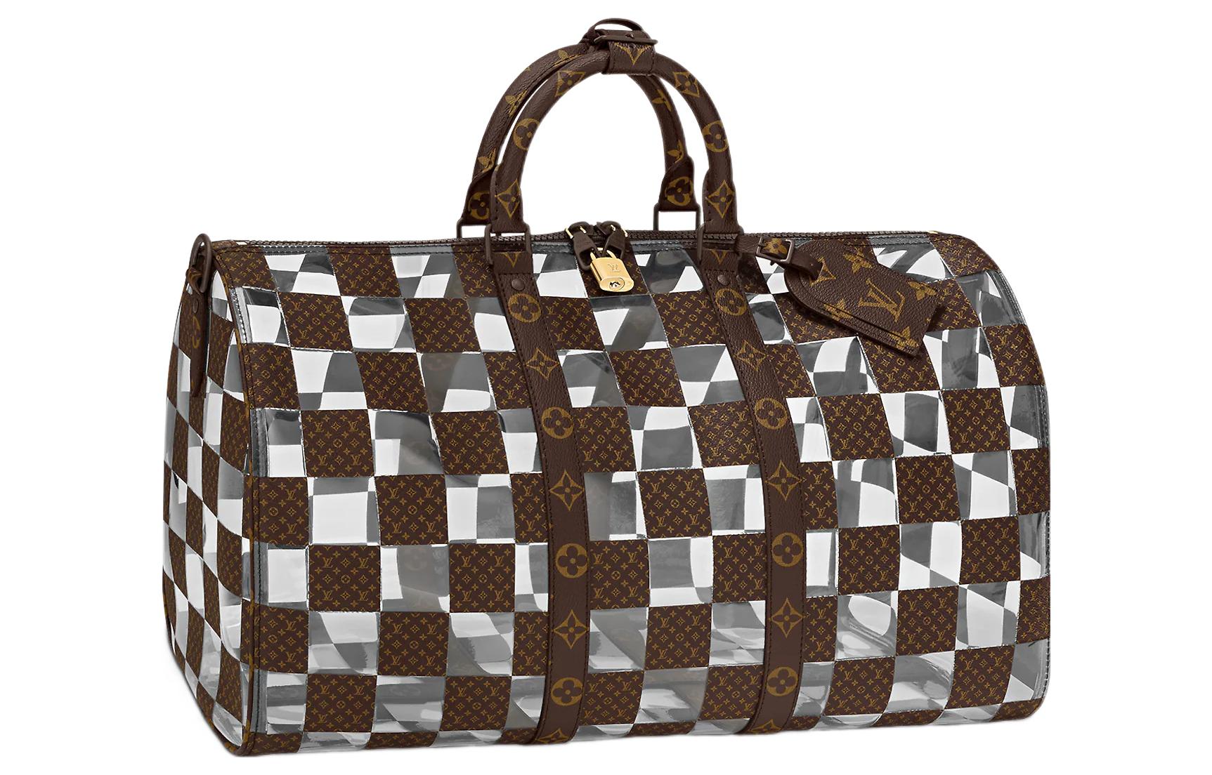 

LOUIS VUITTON Сумка Keepall Bandouliere 50 Monogram Chess Brown/Clear