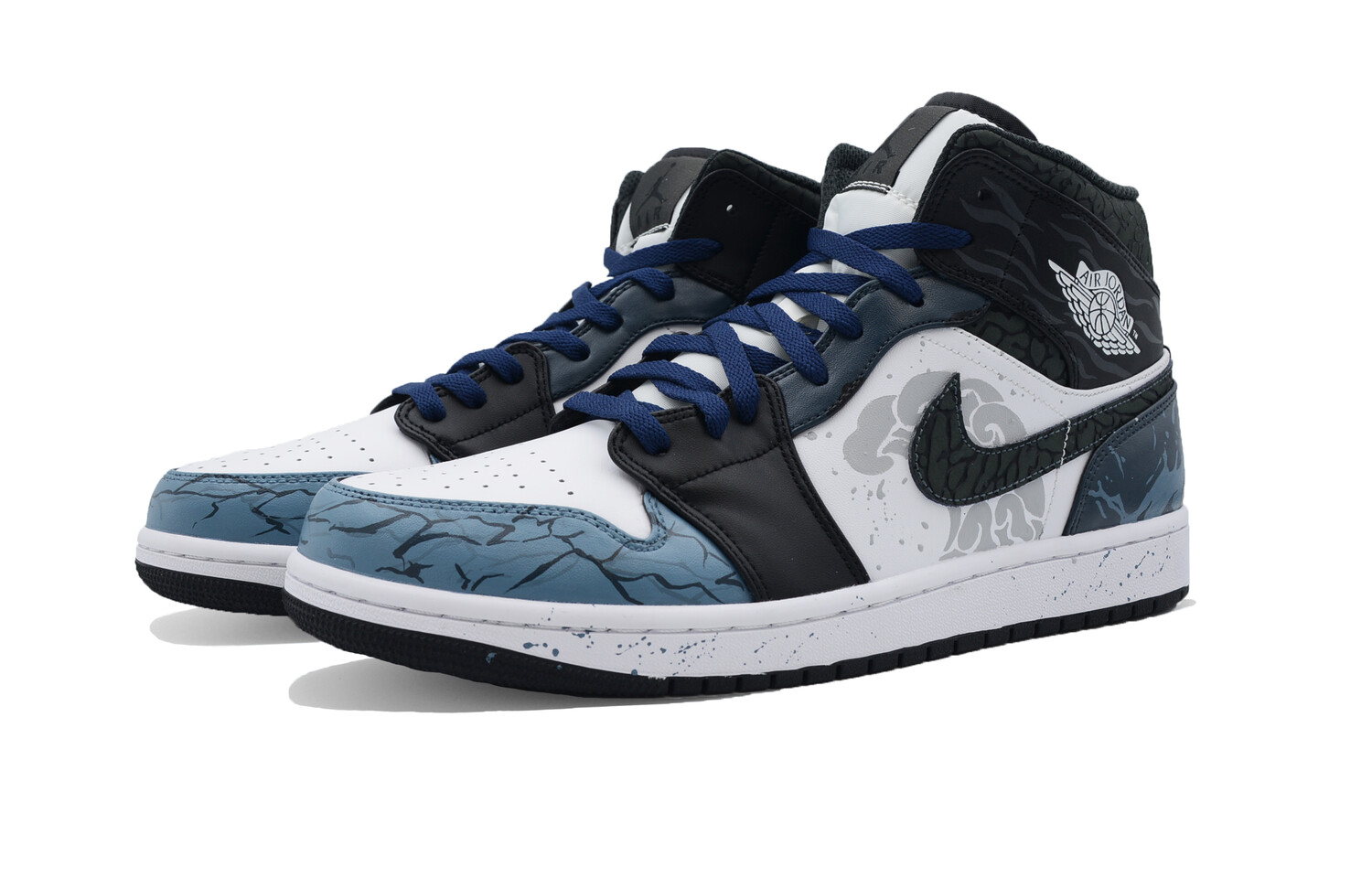 

Кроссовки Air Jordan 1 Vintage Basketball Shoes Men High-Top White