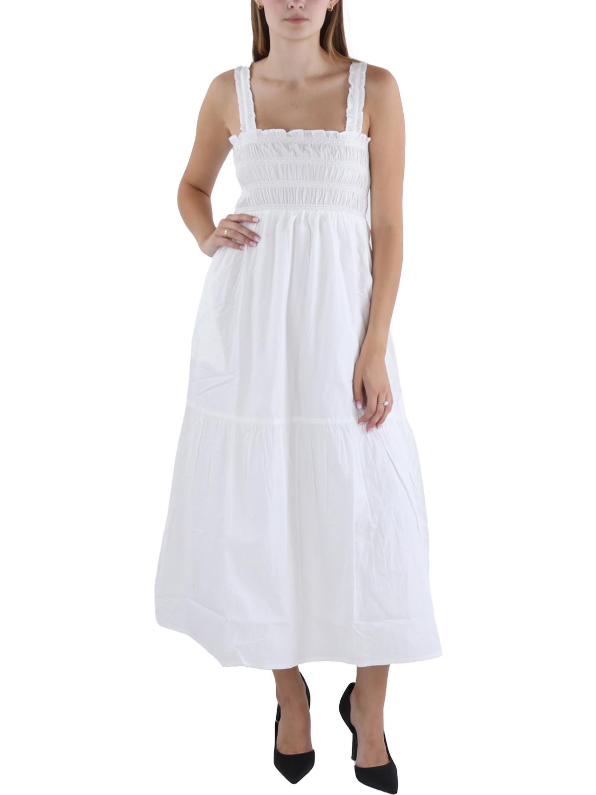 

Женский хлопковый сарафан длиной до щиколотки French Connection, цвет linen white