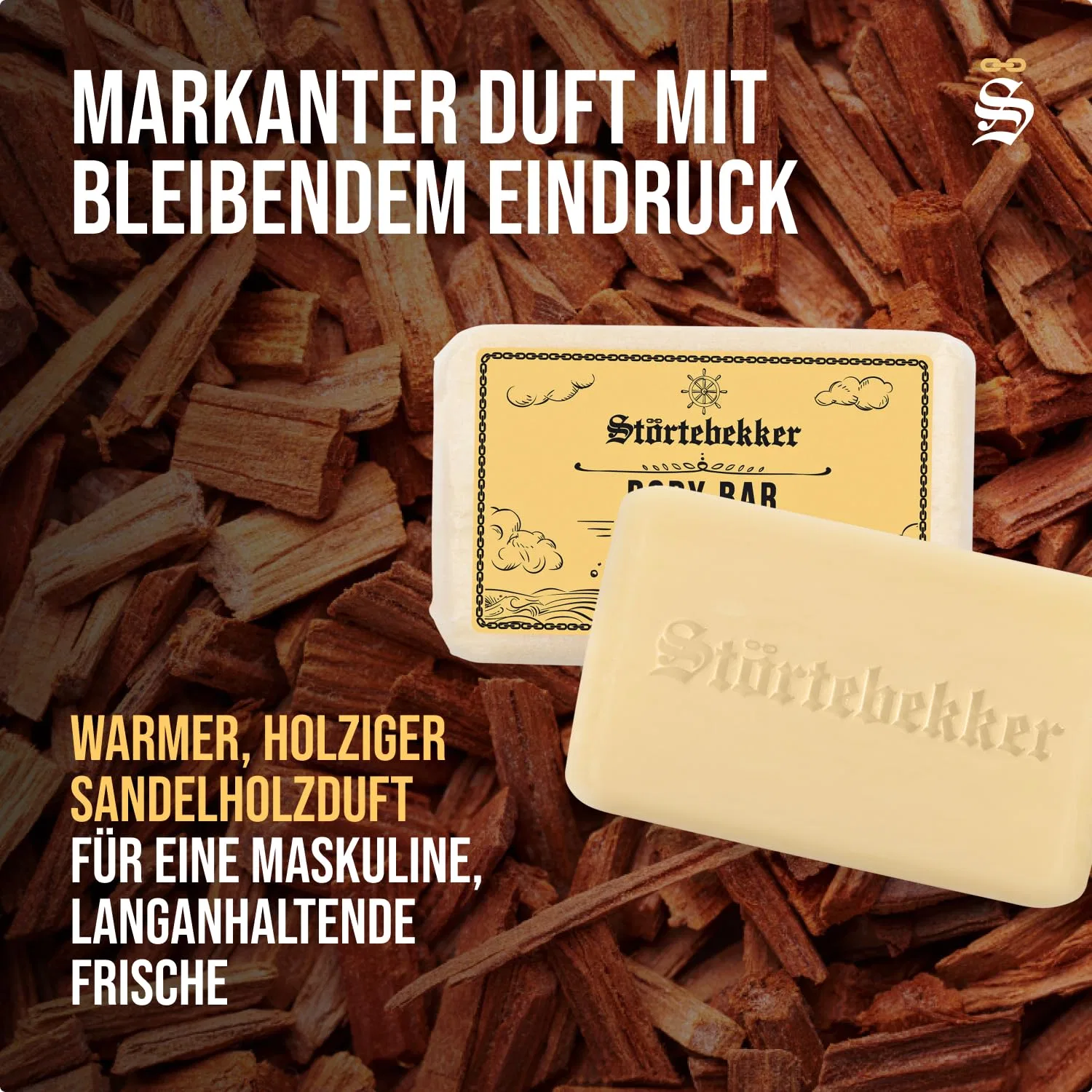 Набор твердых гелей для душа Störtebekker Premium с сандалом, 3 шт. Störtebekker Shaving Accessories — фото 4