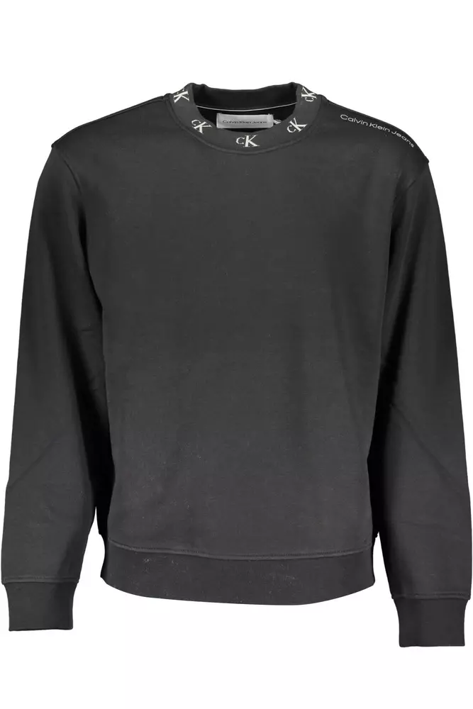 

Черный хлопковый мужской свитер Calvin Klein