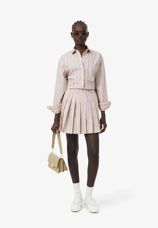 Юбка Lacoste А-силуэта Beige Rose Blanc Bleu Marine-D — фото 2