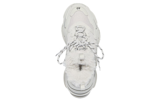 Кроссовки triple s sneaker 'faux fur - grey' Balenciaga, серый — фото 4