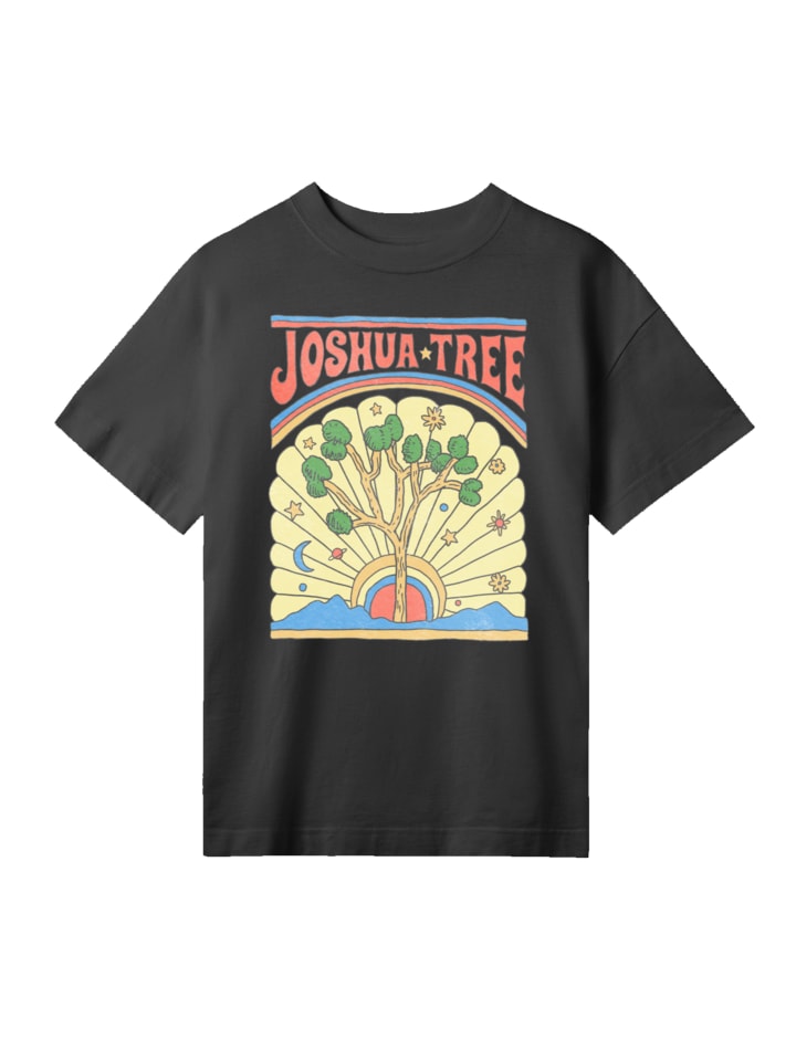 

Футболка с надписью Джошуа-Три от национальных парков США, цвет черный F4NT4STIC