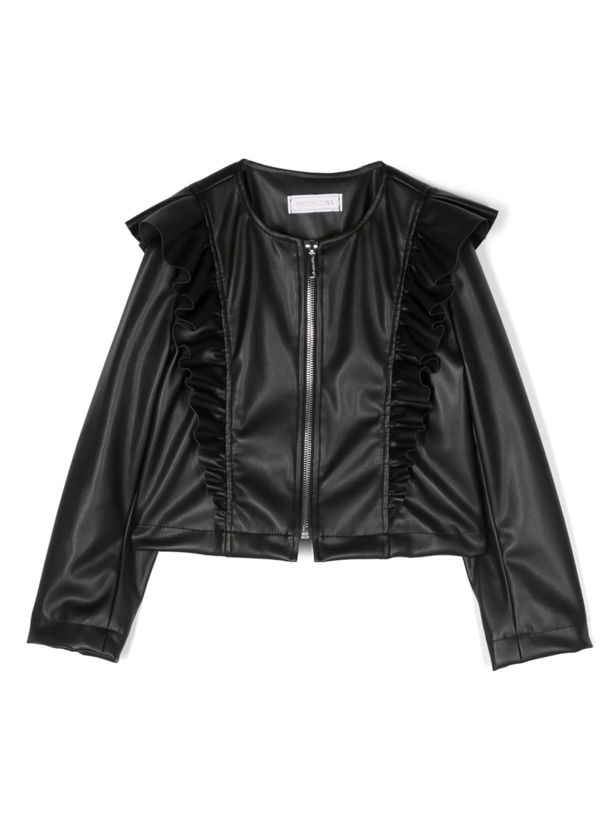 

Бомбер с оборками Monnalisa, черный