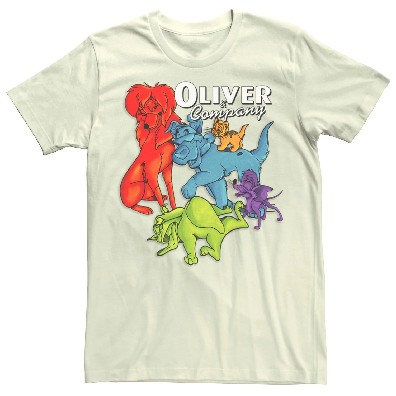 

Мужская литая футболка Oliver And Company для танцев Licensed Character
