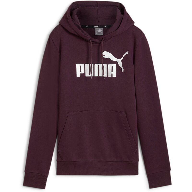 

Толстовка с капюшоном и металлическим логотипом Puma, цвет midnight plum