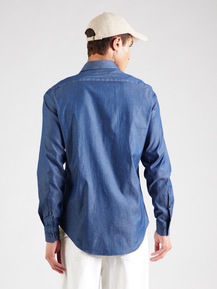 Рубашка на пуговицах классического кроя Calvin Klein, Blue denim — фото 4