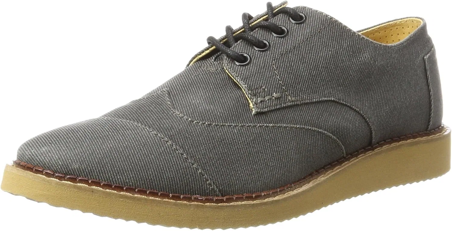 Туфли TOMS Men's Oxford Brogue, Grey Ash Aviator Twill