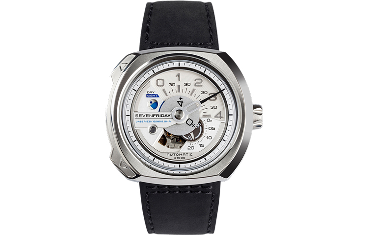 

SEVENFRIDAY Часы Automatic Mechanical Movement Men's Watch Watch 49.7mm White Dial Leather Strap