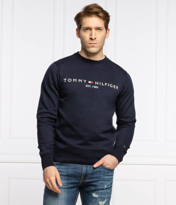 Толстовка мужская Tommy Hilfiger с надписью, синий — фото 2