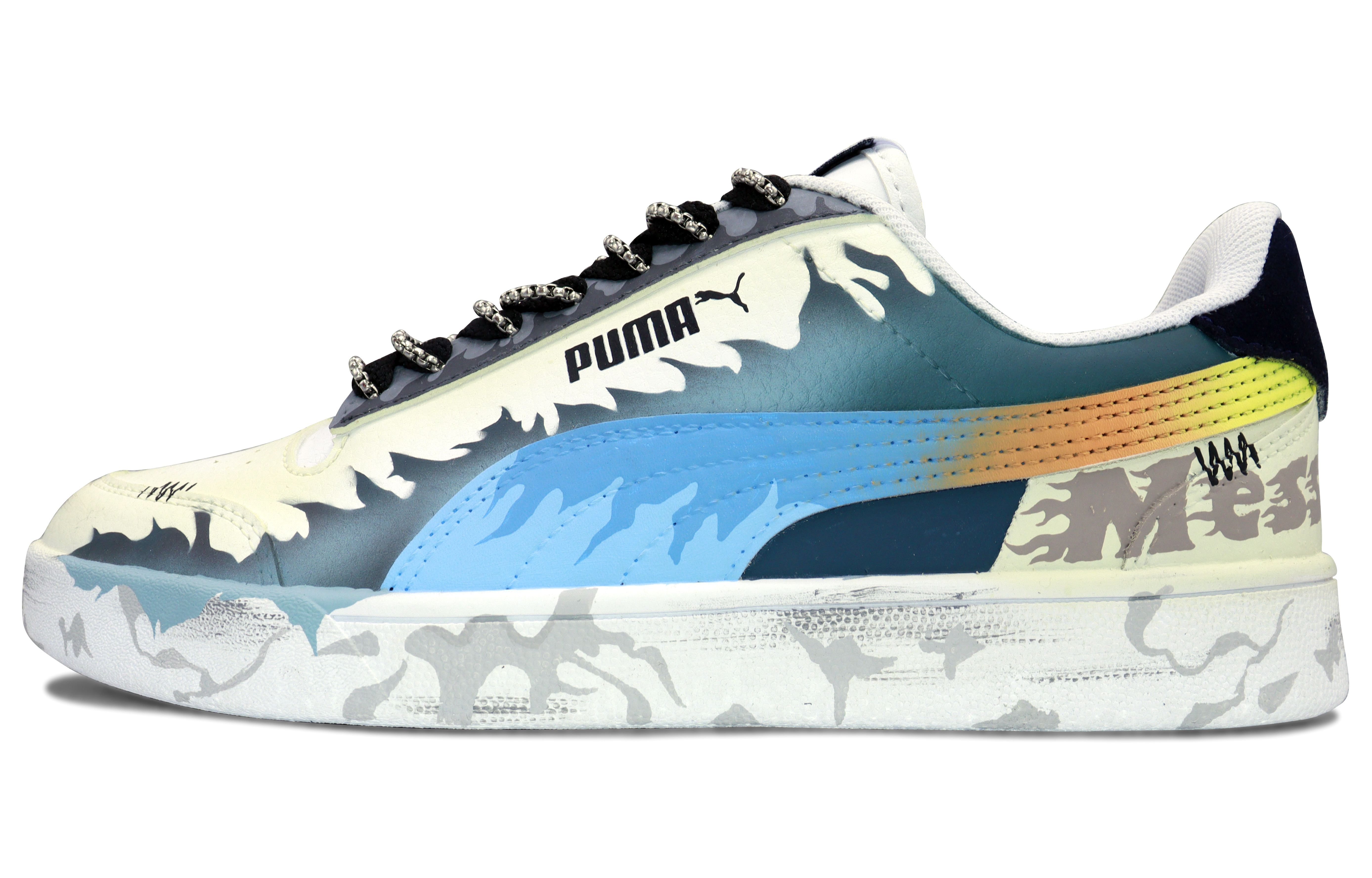 

Кроссовки Puma Shuffle Skateboarding Shoes Unisex Low-top Beige/ Blue, бежевый/синий