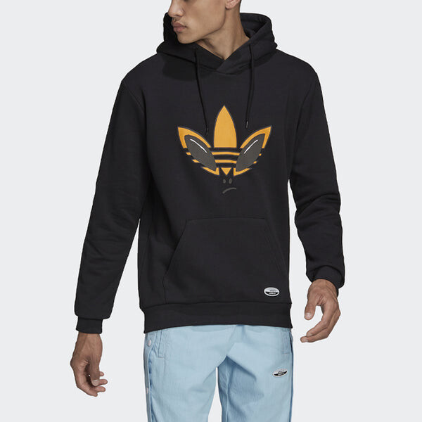 Толстовка Men's adidas originals Q1 Casual Sports Pullover Black, черный — фото 2