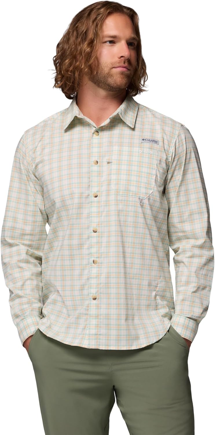 

Columbia Мужская рубашка с длинным рукавом Harbor Peak, Misty Jade Wayward Tartan