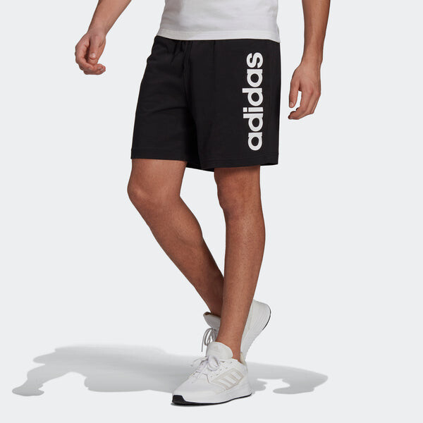 Шорты m lin sj sho logo printing sports breathable shorts black Adidas, черный — фото 2