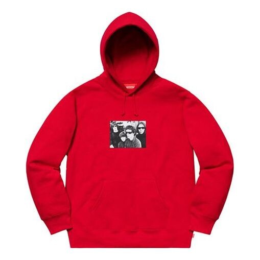 

Толстовка fw19 week 4 x the velvet underground hooded sweatshirt Supreme, красный