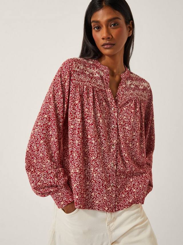 

Laurelie футболка из джерси с цветочным принтом Monsoon, Mid Pink