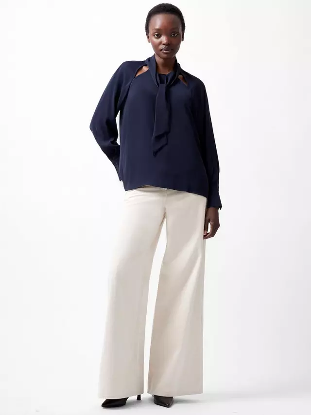 

Топ French Connection Carmen Tie Neck, цвет marine