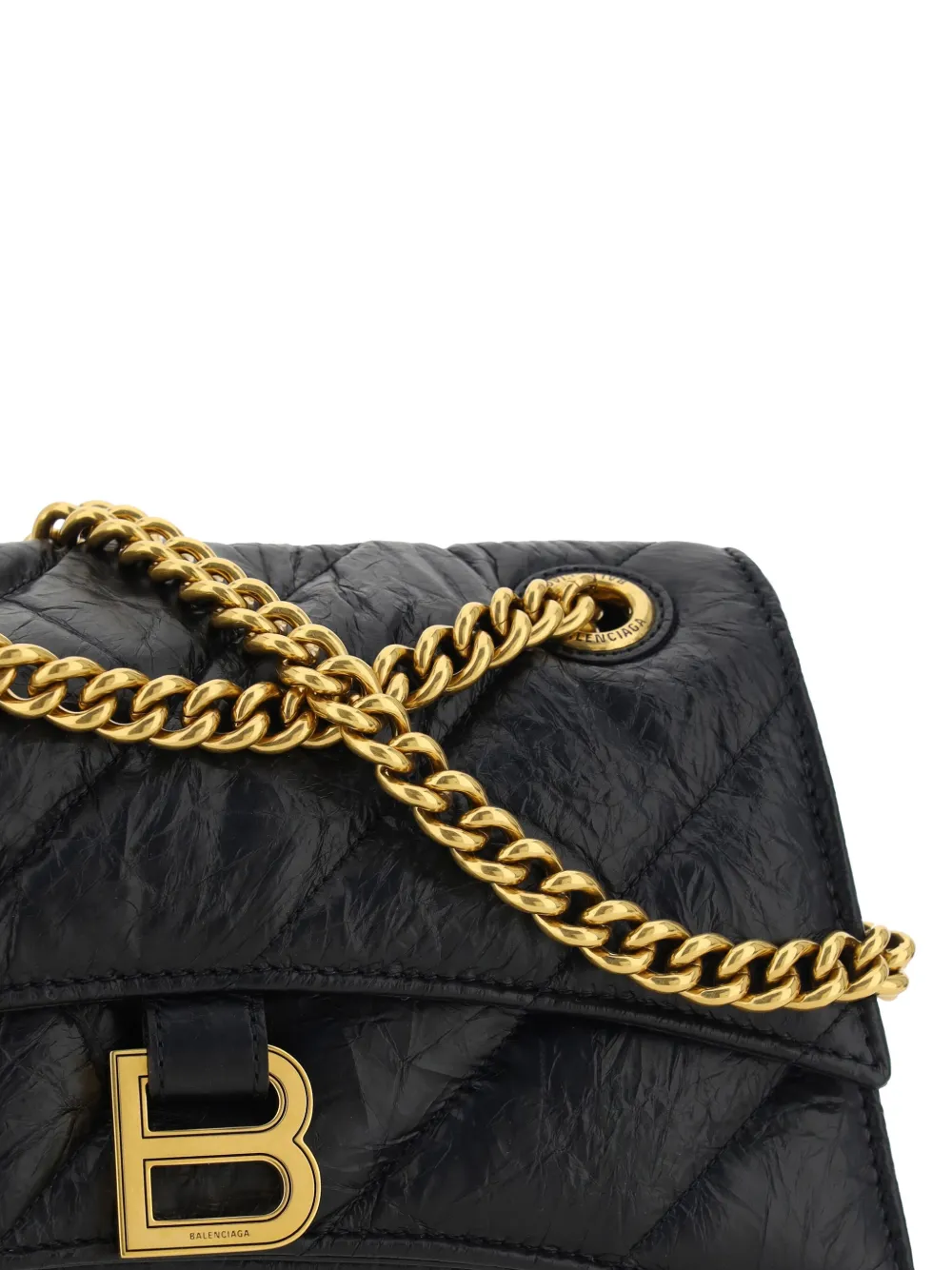 Стеганая сумка на плечо Hourglass S BALENCIAGA, черный — фото 4