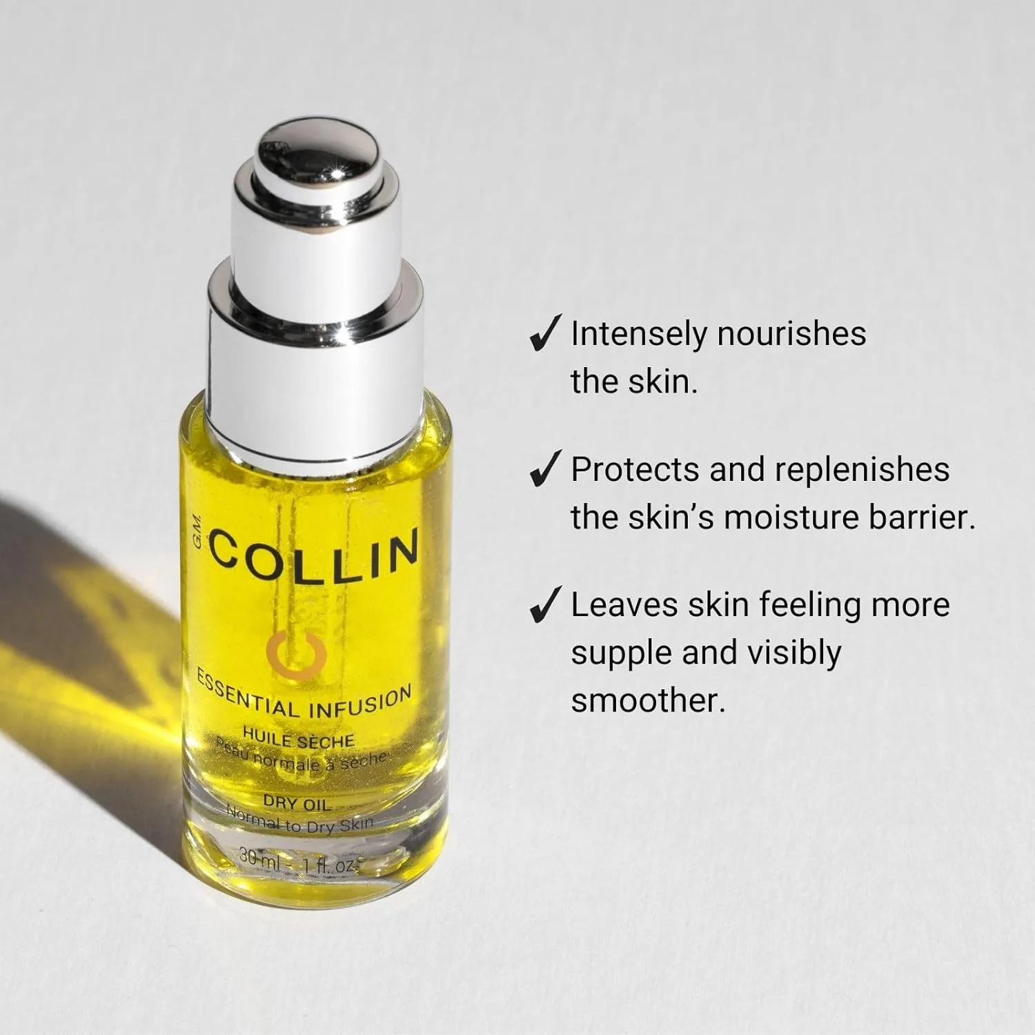 Сыворотка Gm Collin — Essential Infusion Dry Oil | Питательная для лица для сухой кожи | Питает и защищает — фото 3