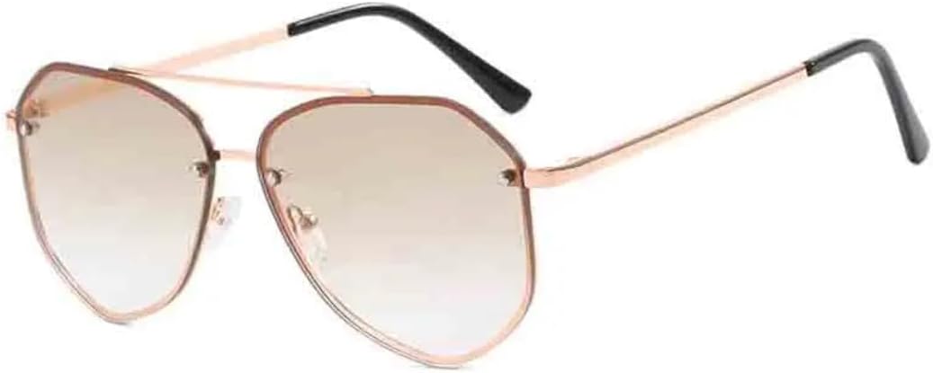 

Солнцезащитные очки с защитой UV400 | Металлическая оправа с двойной перемычкой | Для женщин и мужчин | Для занятий спортом на открытом воздухе и вождения DSVIGF, Gold Gradient Tea