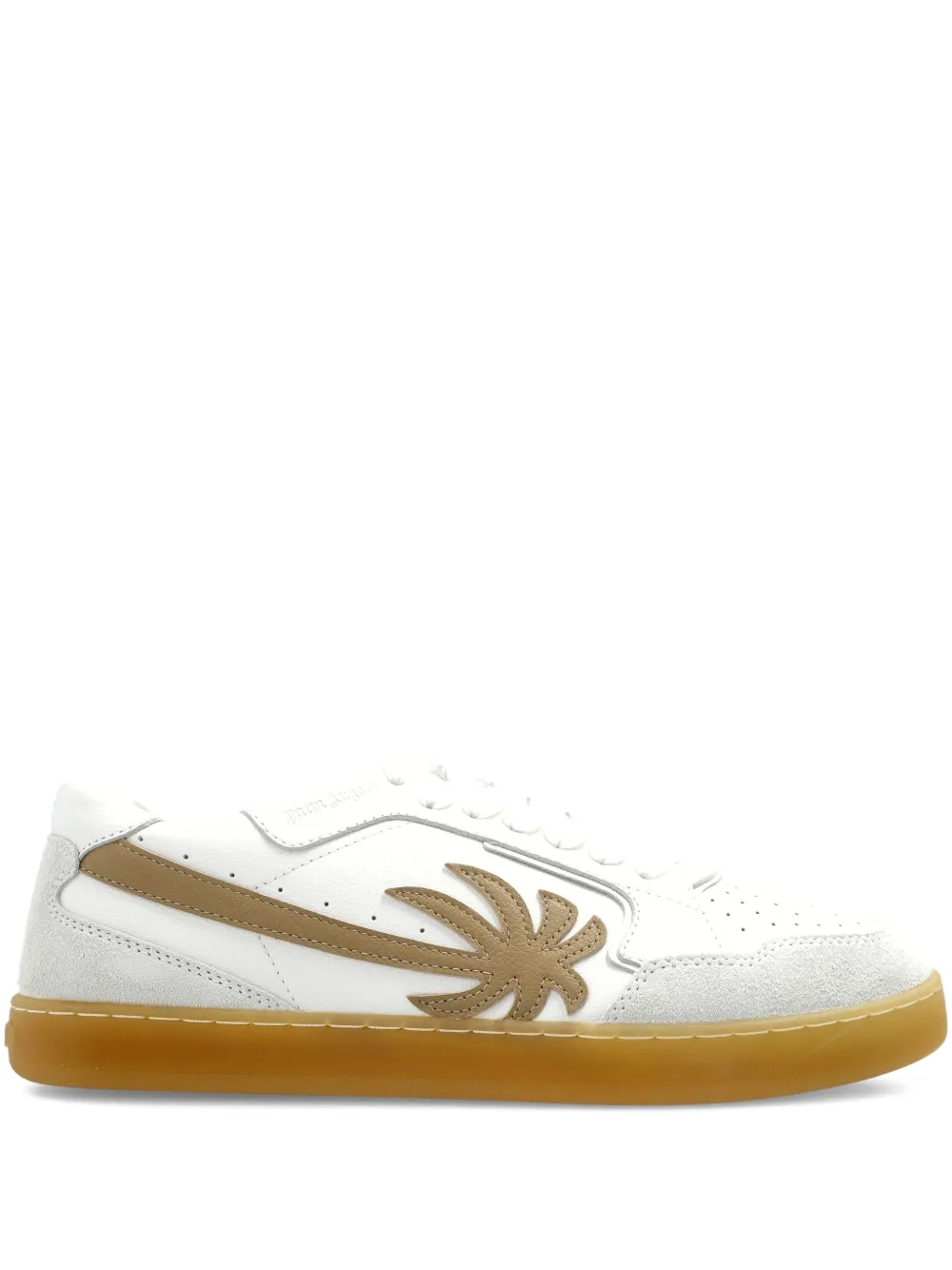 Кроссовки из кожи с пальмами Palm Angels, белый