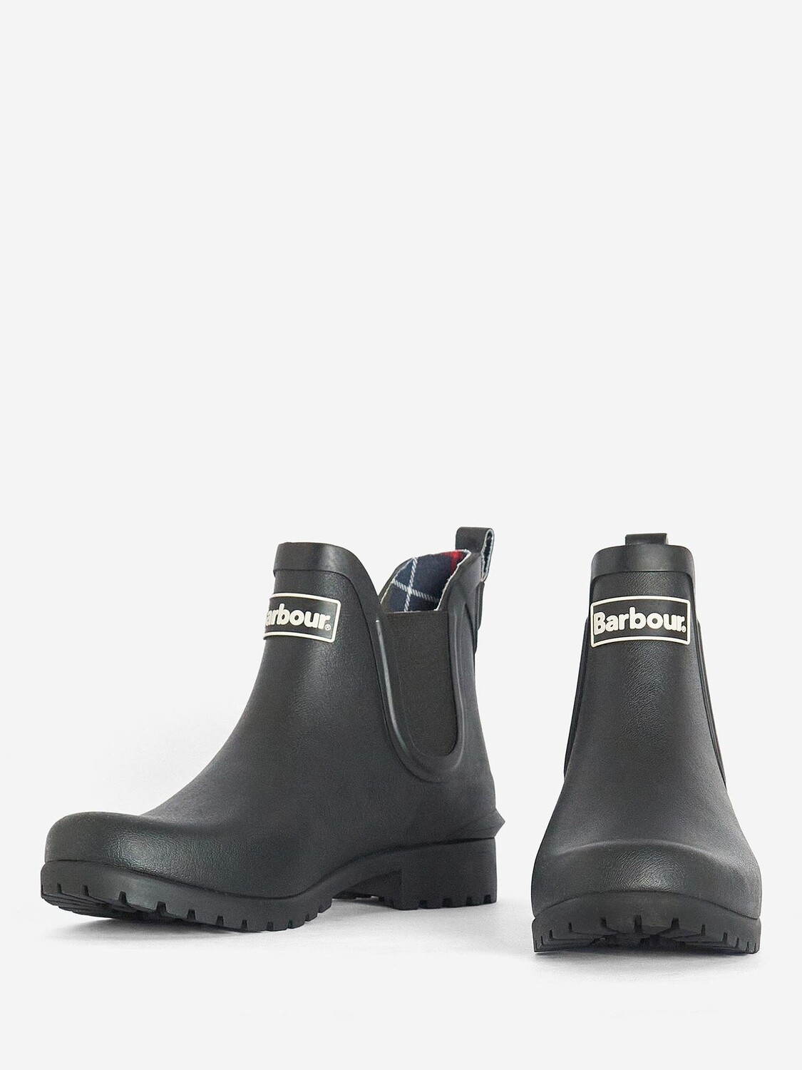 Ботинки женские Barbour Wilton резиновые на каблуке, черные — фото 3