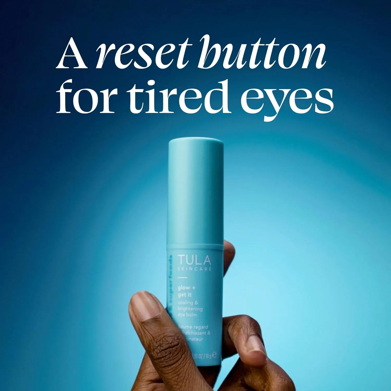 TULA Skin Care Spresso бальзам для кожи вокруг глаз с кофеином, увлажняющий и тонизирующий, против темных кругов, 10 г, Glow + Get It — фото 3