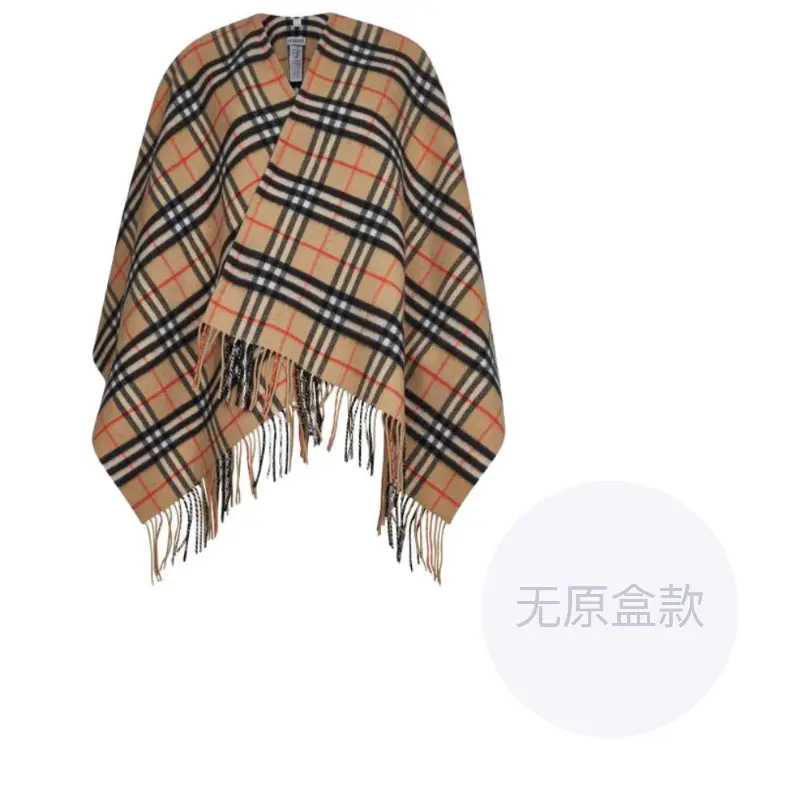 

Чековый плащ Burberry, коричневый