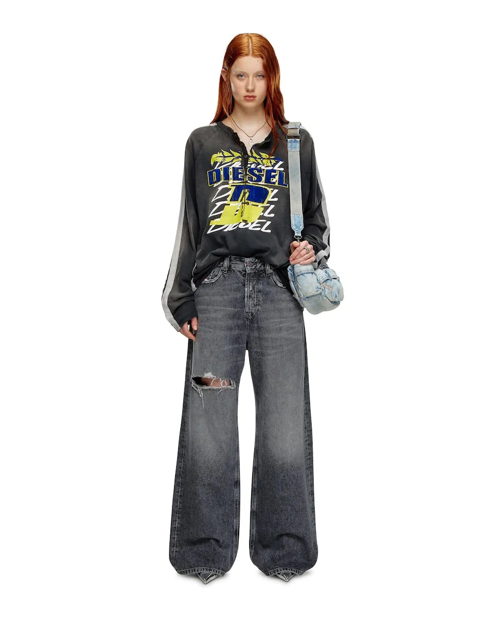 

Женские джинсы клеш с заниженной талией Diesel, черный