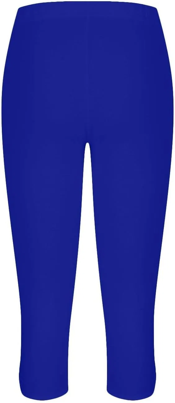 Капри для женщин, эластичные, с высокой талией, для активного отдыха, Royal Blue — фото 4