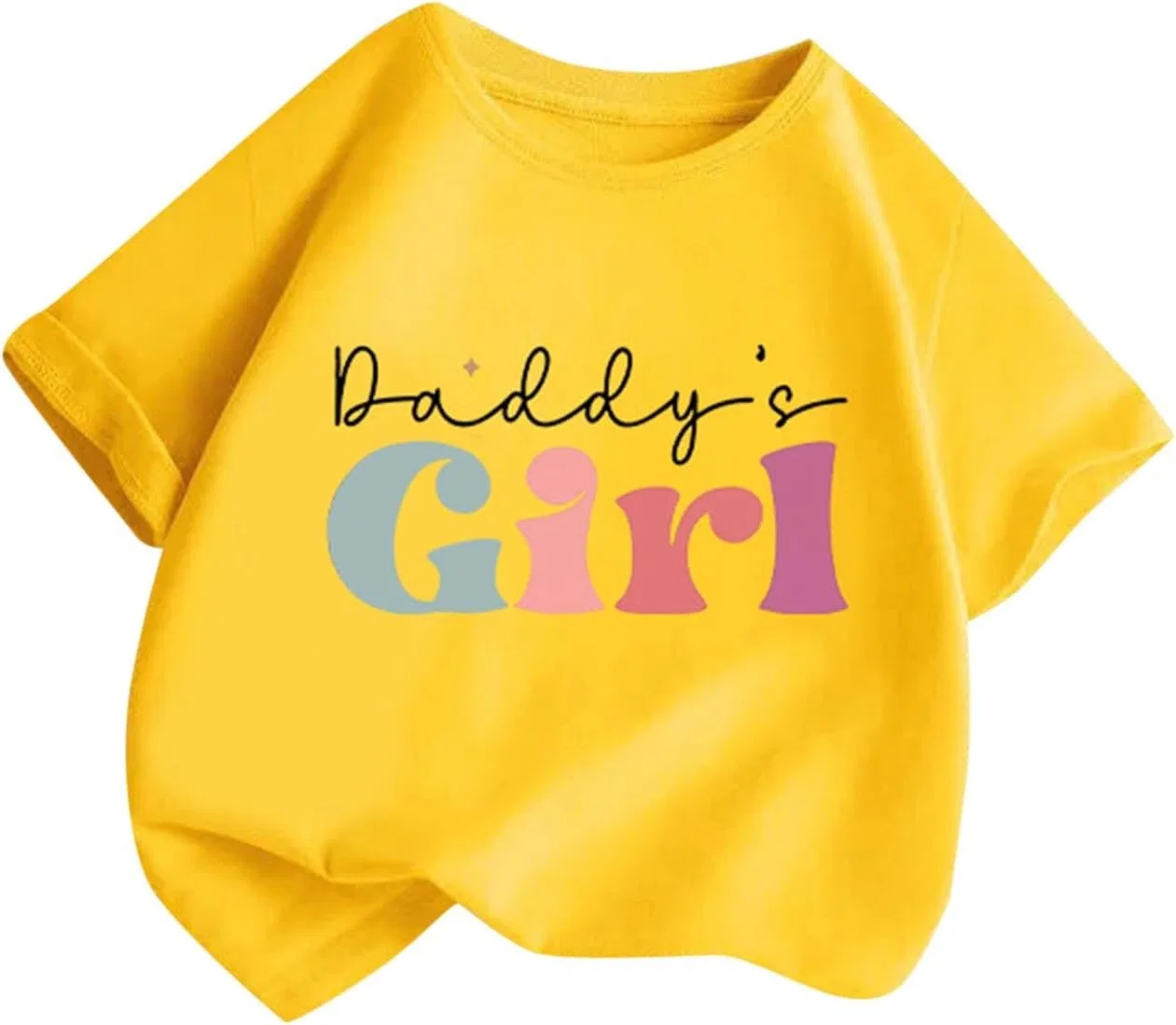 Футболка с принтом Daddy's Girl, Zzalalana, желтая