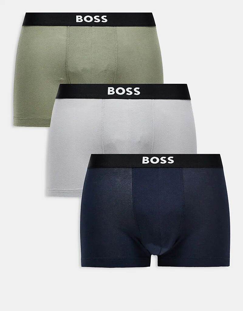 

Боксеры 3 шт Boss One зеленого, серого и темно-синего цветов Boss Bodywear