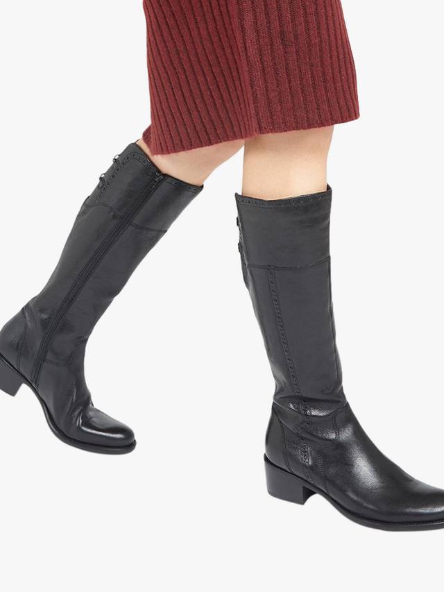 Кожаные сапоги для верховой езды rachel средней посадки до икры Jones Bootmaker, черный — фото 2