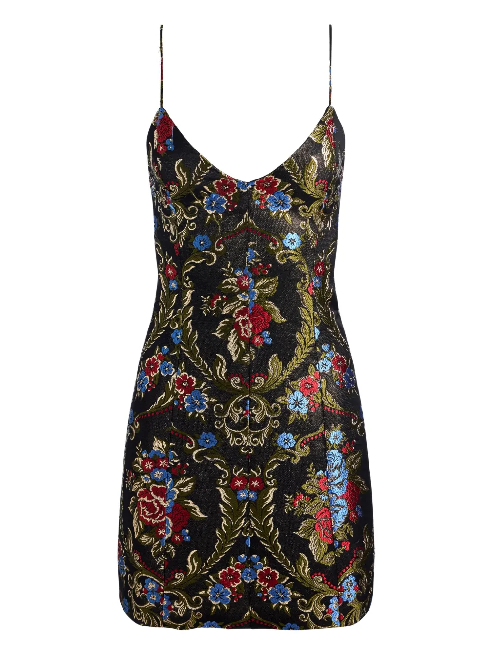 

Мини-платье Tayla с цветочной парчой alice + olivia, черный
